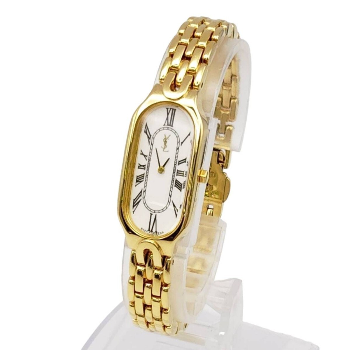 S-08102 Yves Saint Laurent イヴサンローラン YSL 5421-H08100Y ゴールド クォーツ 腕時計 レディース 電池交換済 稼働品 現状品 24