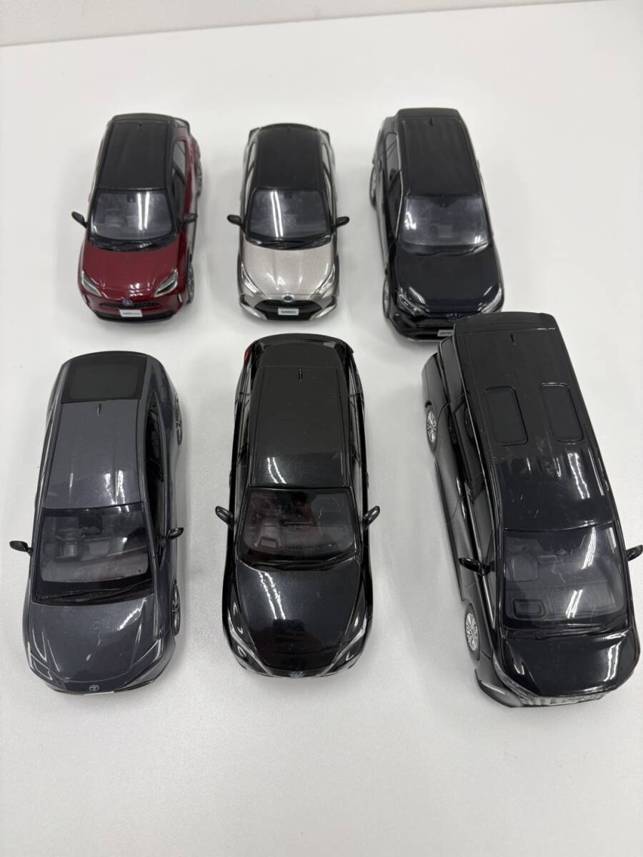 【J03-1083】トヨタ ヤリス　ヤリスクロス　ハリアー　アルファード　RAV4　プリウス　1/30サイズ　計6台　箱無し 非売品　中古品・現状品