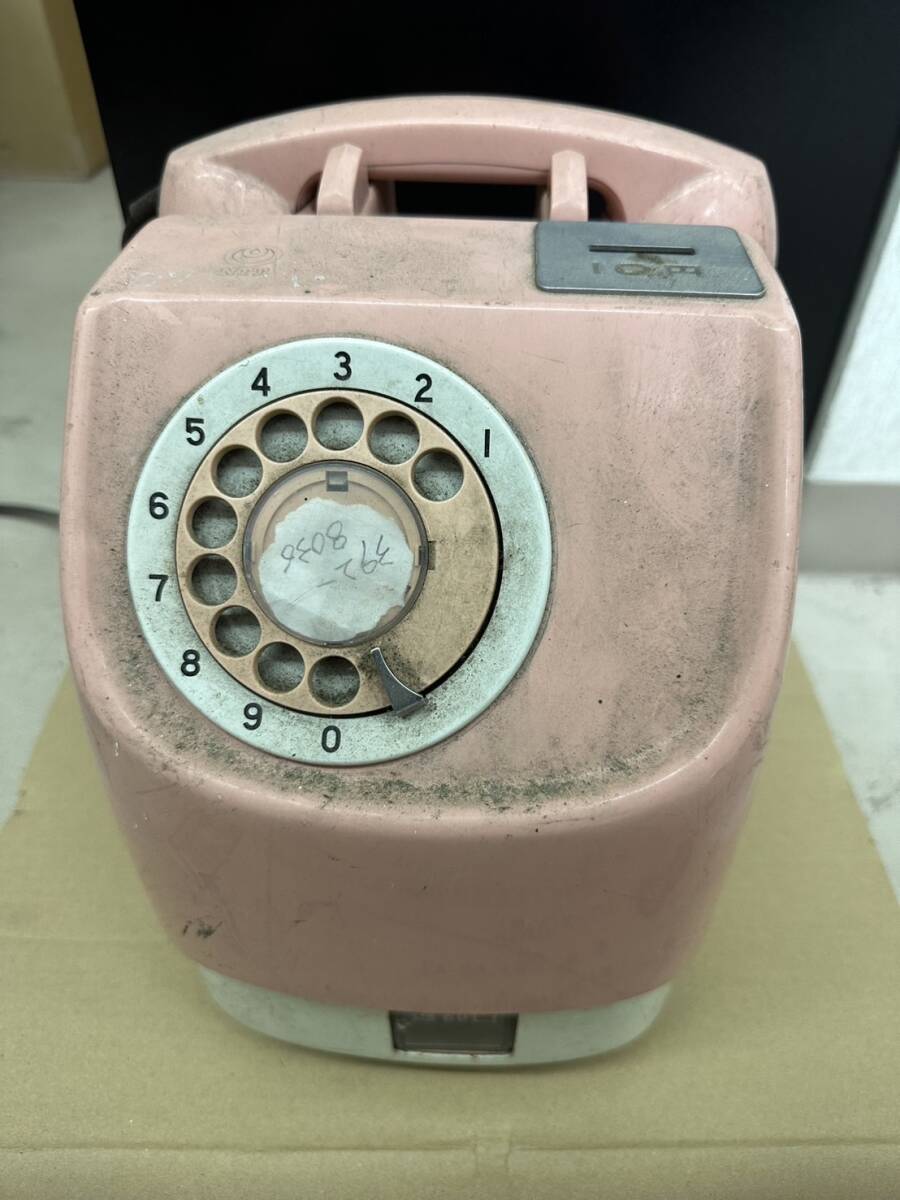 【J01-1738】NTT　固定電話　ピンク電話　レトロ　希少　レア　海外人気商品　アンティーク　ヴィンテージ　おすすめ　1円スタート！