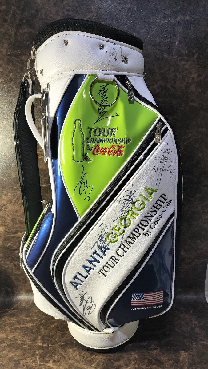 希少 TOUR CHAMPIONSHIP by Coca-Cola ゴルフバッグ キャディバッグ サイン入り ゴルフ プレイオフ