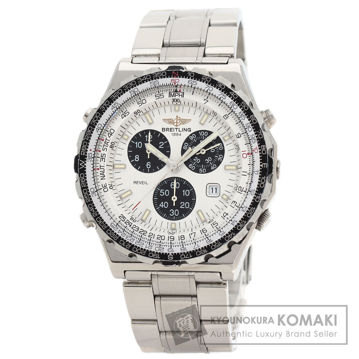 BREITLING ブライトリング A59028 ジュピター パイロット 腕時計 ステンレススチール SS メンズ 中古