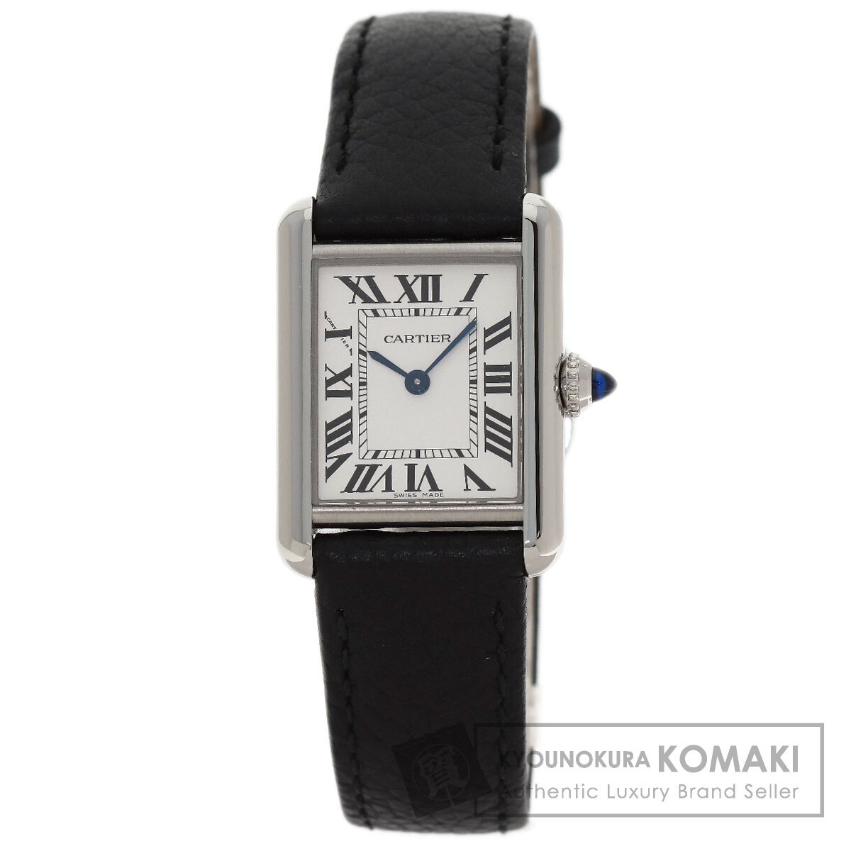CARTIER カルティエ WSTA0042 マストタンク SM 腕時計 ステンレススチール 革 レディース 中古