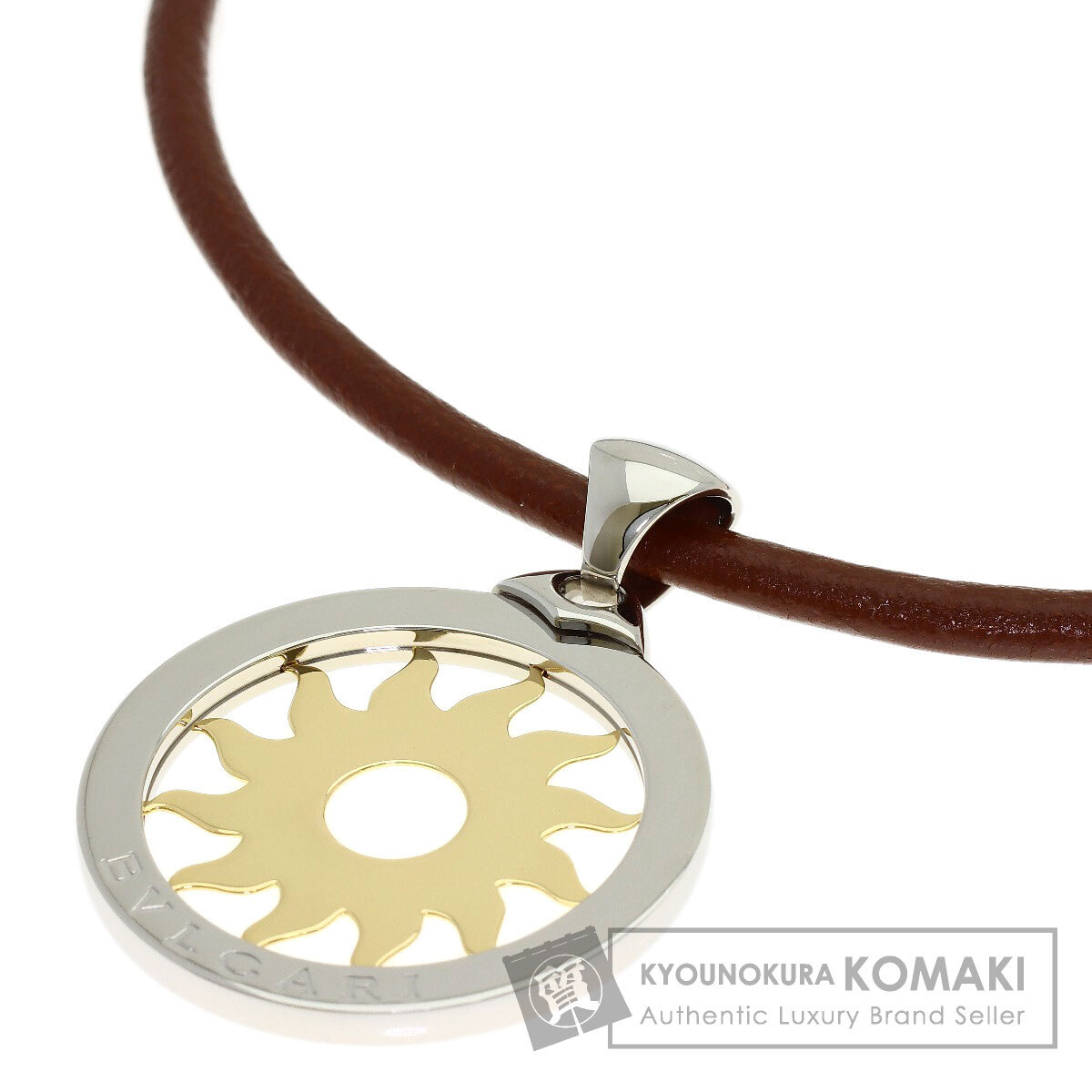 BVLGARI ブルガリ トンド サン ラージ ネックレス K18イエローゴールド ユニセックス 中古