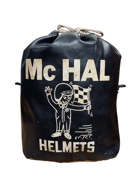 レア! McHAL WEBCO 巾着 ヘルメットバッグ ★ 当時物 マックホール スピードウェイ トロフィー ハイウェイマン ガレージディスプレイなどに