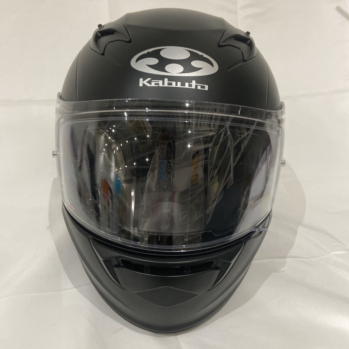 Kabuto カブト フルフェイスヘルメット マットブラック カットシールド ウィンドシャッター カムイー3チークパッドセット