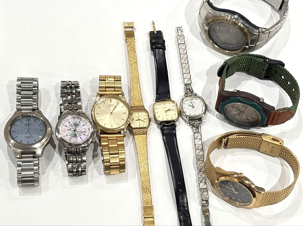 【9点おまとめ】CITIZEN シチズン ATTESA アテッサ JUNCTION ジャンクション CASIO カシオ H330-T008682 MWB-10 等 クォーツ 手巻き 腕時計