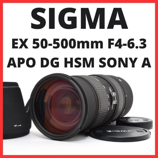 E28[7791]28★美品★ シグマ SIGMA EX 50-500mm F4-6.3 APO DG HSM ソニー SONY Aマウント用