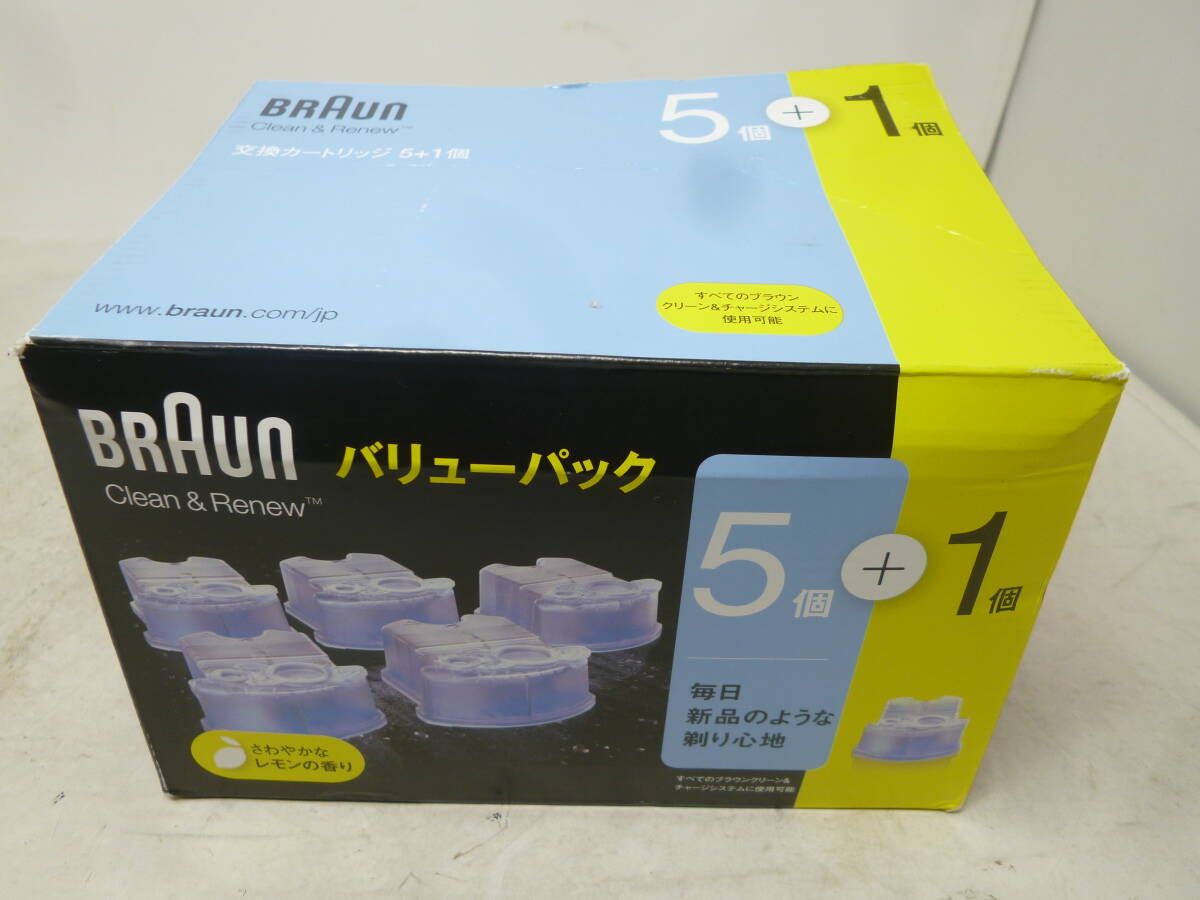 新品 BRAUN Clean＆Renew 洗浄液カートリッジ(交換用) 6個 [A-439] 送料無料(北海道沖縄・離島佐川急便中継料金がかかる地域は除く)