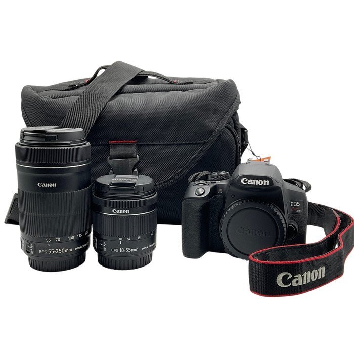 【現状販売】Canon キヤノン EOS Kiss X10i デジタル 一眼レフカメラ レンズ２本 ブラック