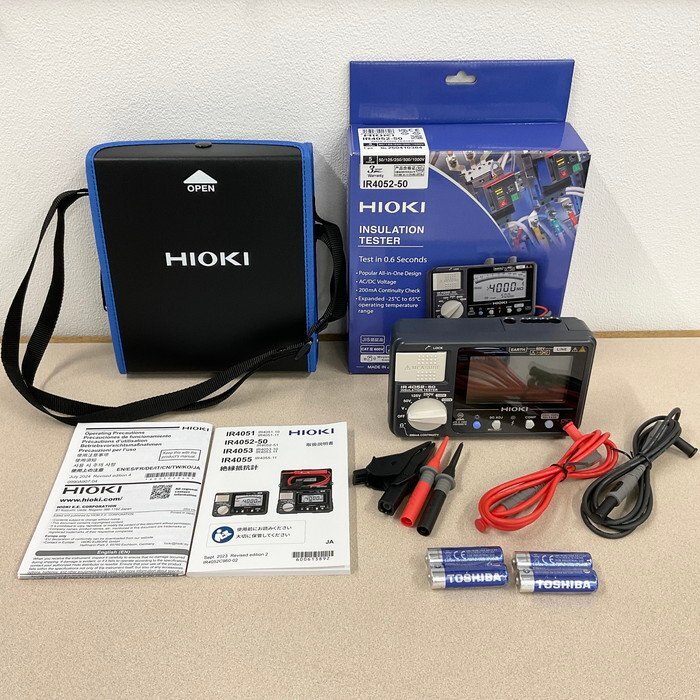 【美品】HIOKI（日置電機）絶縁抵抗計 絶縁テスター IR4052-50 中古 ほぼ新品 日本製 送料無料