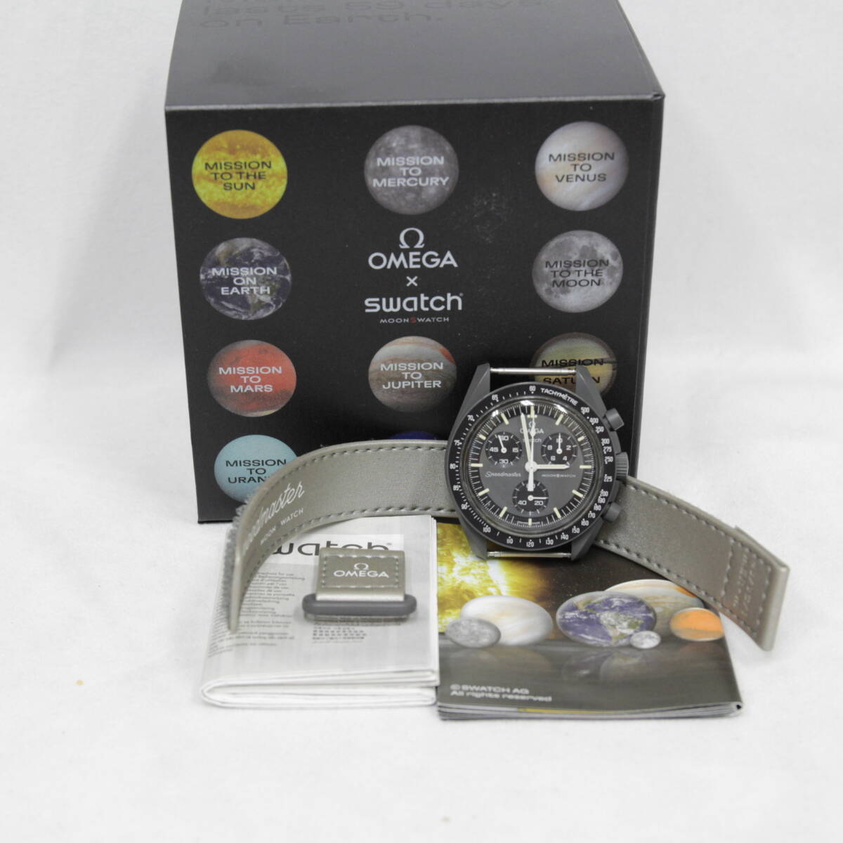 OMEGA×Swatch オメガ スウォッチ スピードマスター MISSION TO THE MERCURY ミッショントゥザマーキュリー 稼働品 現状品 2601-K0399M(NT)