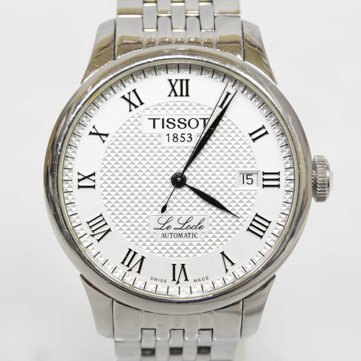 TISSOT 1853 ティソ ル ロックル 自動巻き L164/264-1 腕時計 オートマチック デイト シルバー メンズ 稼働品 現状品 2603-N0089M(NT)