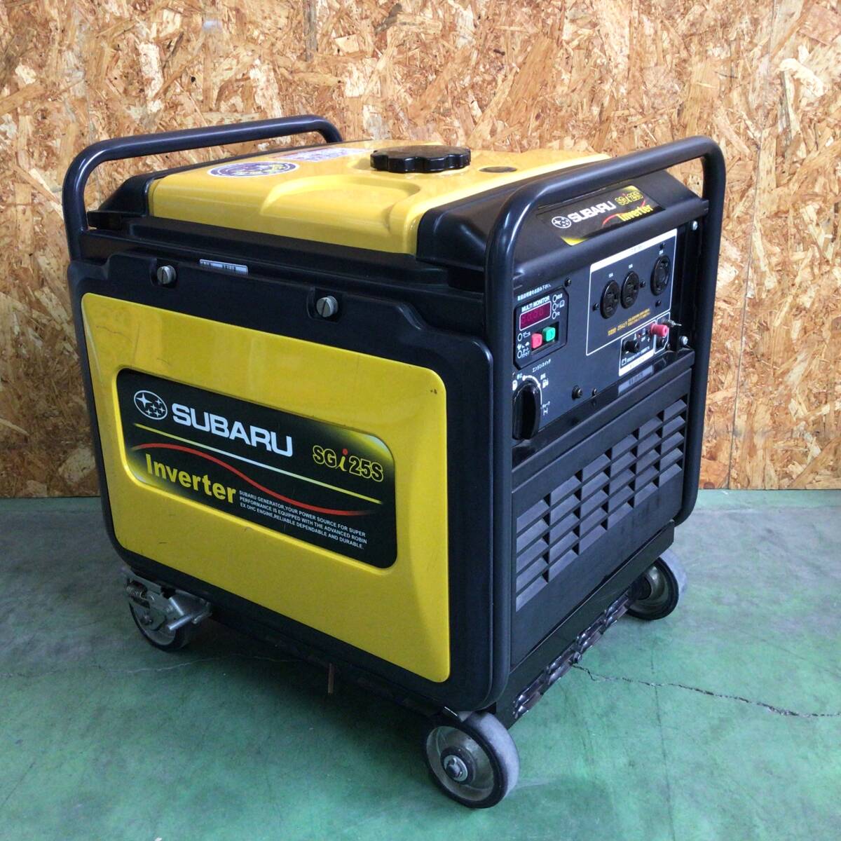 【WH-2986】中古美品 使用少 SUBARU スバル インバーター発電機 SGi25S 稼働13時間 2.5kVA 防音 静音 防災 停電 キャンプ【引き取り限定】