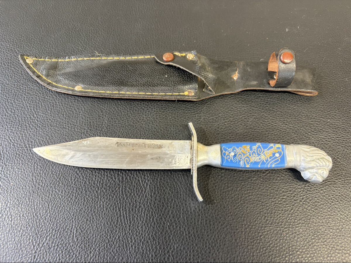 中古品☆SPORTSMAN'S KNIVES ハンティングナイフ シース付 サバイバル キャンプ アウトドア 釣り 登山 ナイフ