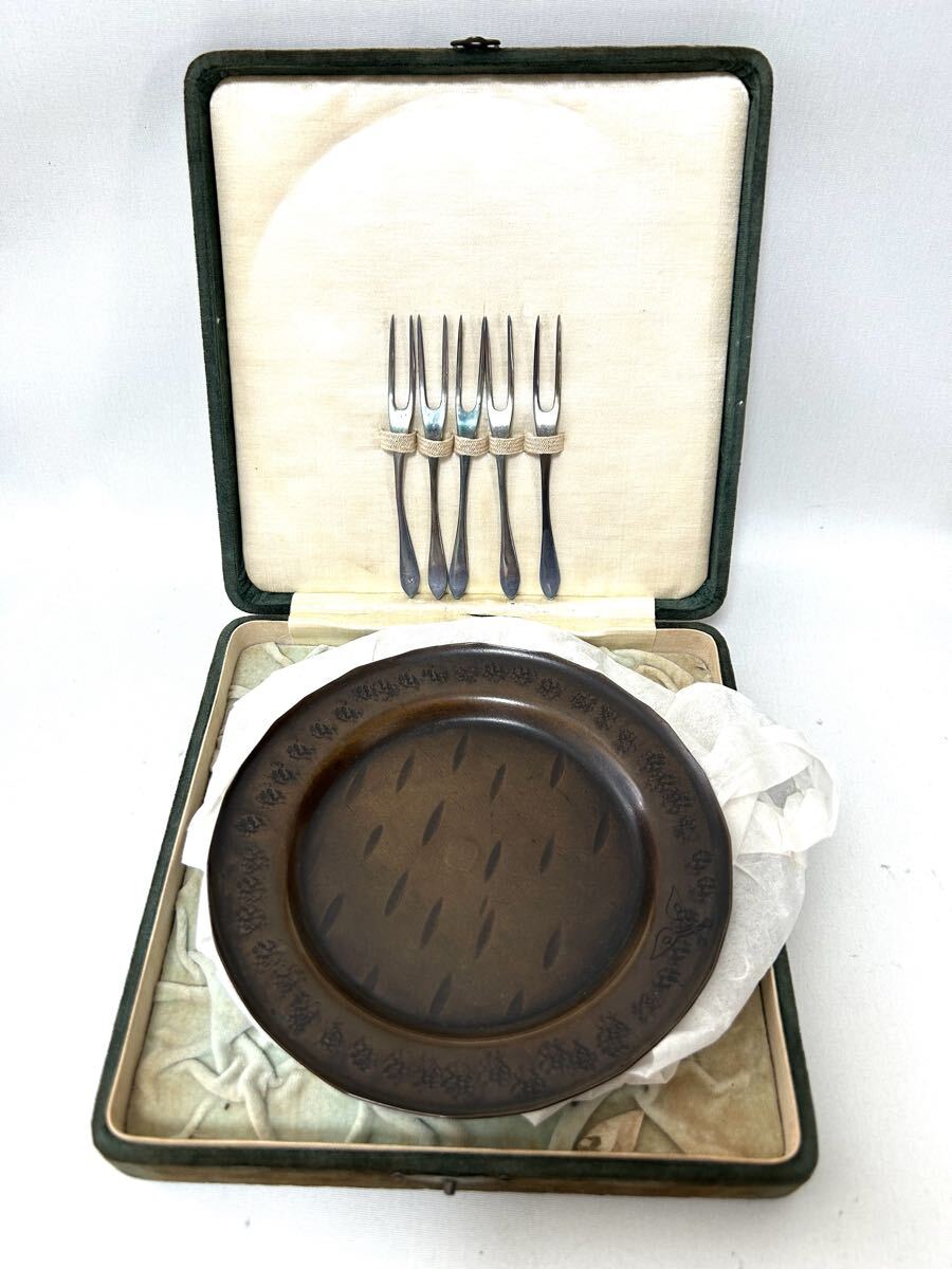 1円スタート フォーク カトラリーセット 食器 プレート 皿 レトロ アンティーク 銀製 y-061702-02/m