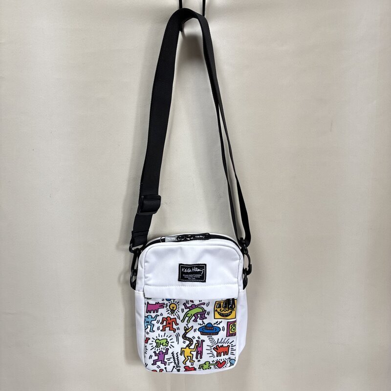 美品 Keith Haring キースヘリング ショルダーバッグ マルチカラー ポシェット 縦型 IW607AB01KHR