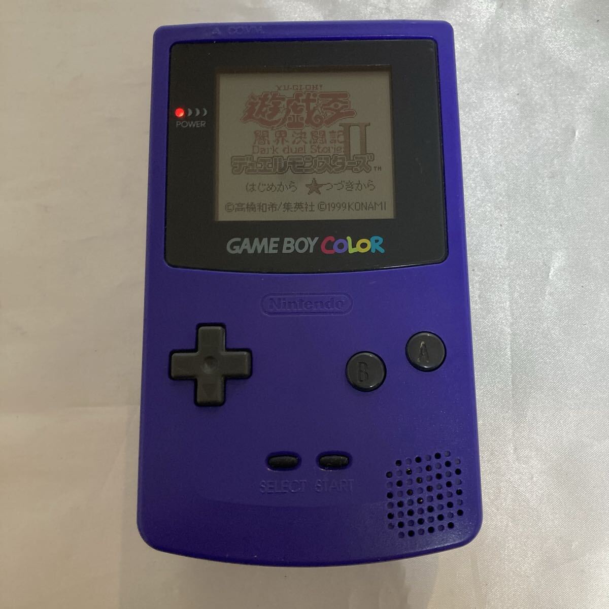 【動作確認済み】 任天堂 GAMEBOY COLOR ゲームボーイカラー パープル CGB-001 遊☆戯☆王デュエルモンスターズII 闇界決闘記