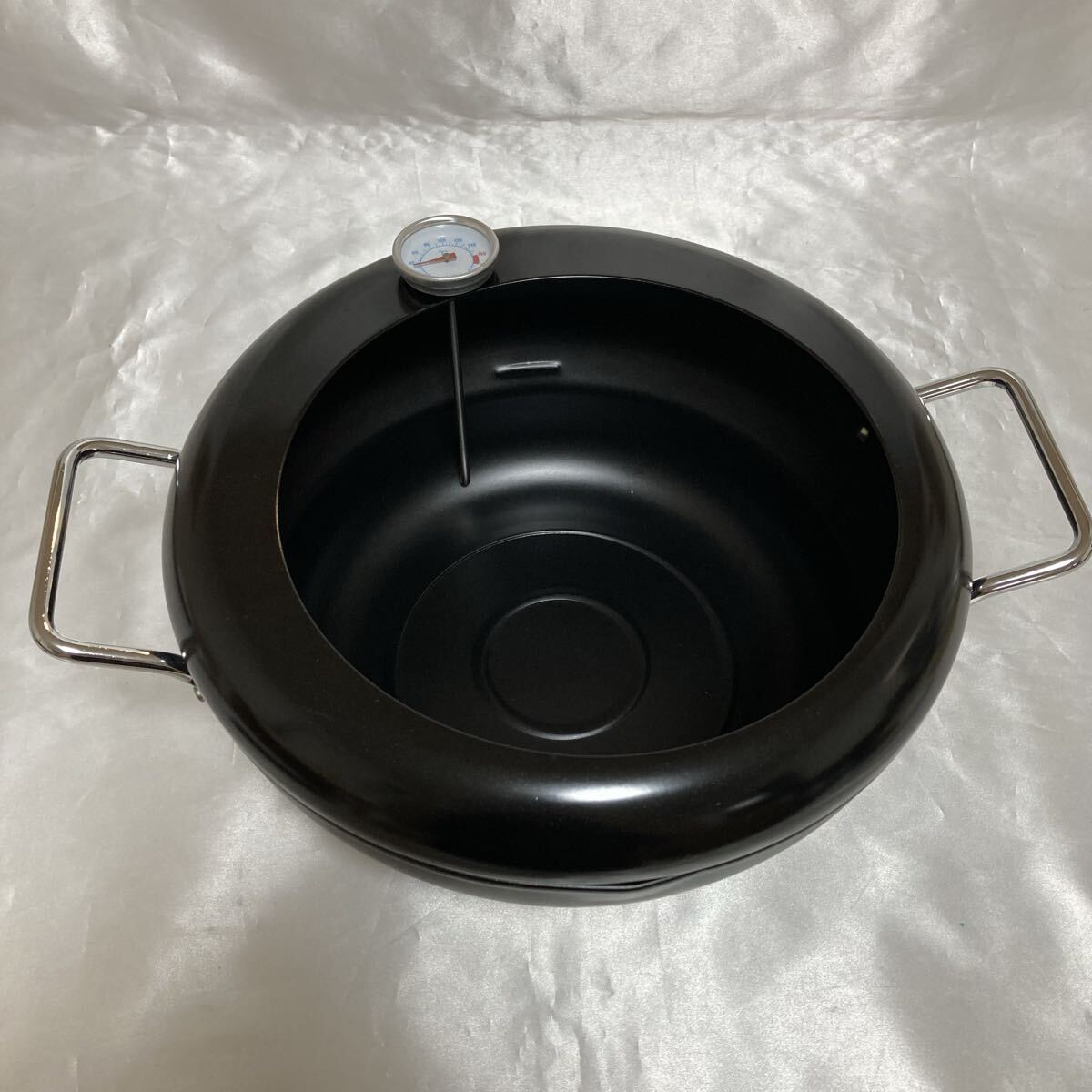 【天ぷら鍋】温度計付 揚げ物鍋 両手鍋 25cm