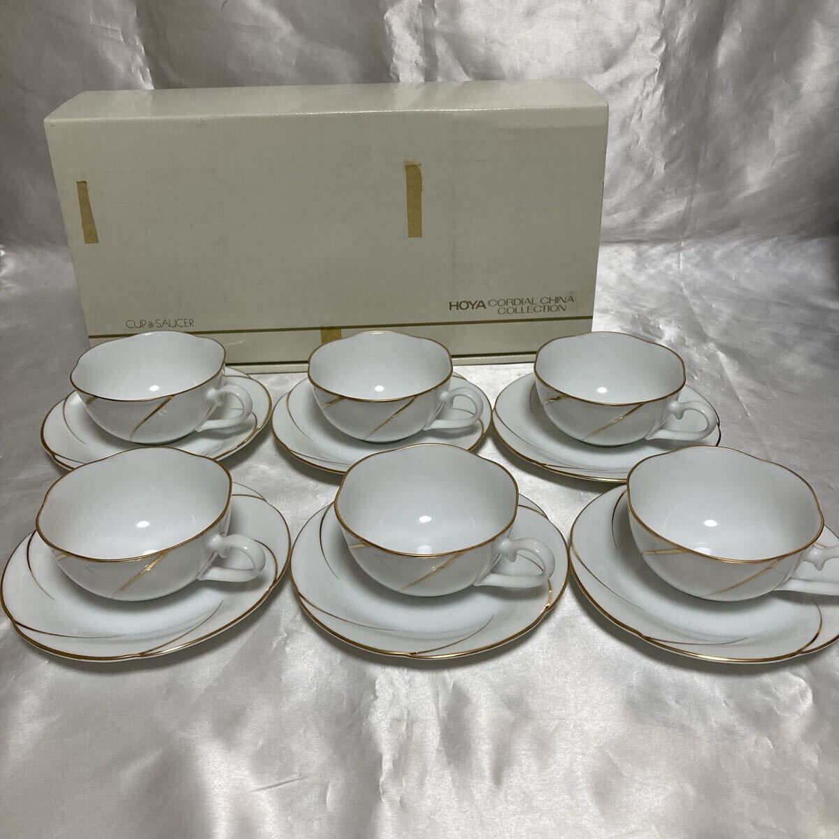 【HOYA】HOYA CORDIAL CHINA COLLECTION カップ ソーサー 6客セット 洋食器 TCT8707