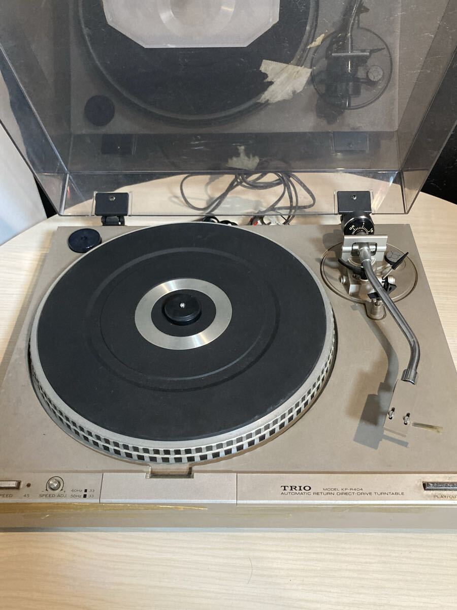 【通電確認済】TRIO KP-R404 AUTOMATIC RETURN DIRECT DRIVE ターンテーブル レコーダープレーヤー