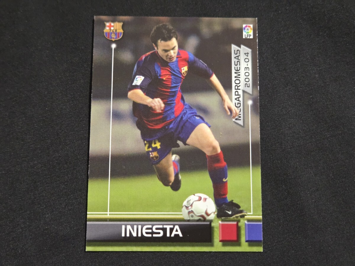 希少 PANINI 2003-04 MEGAPROMESAS INIESTA イニエスタ #MP13 F.C. Barcelona