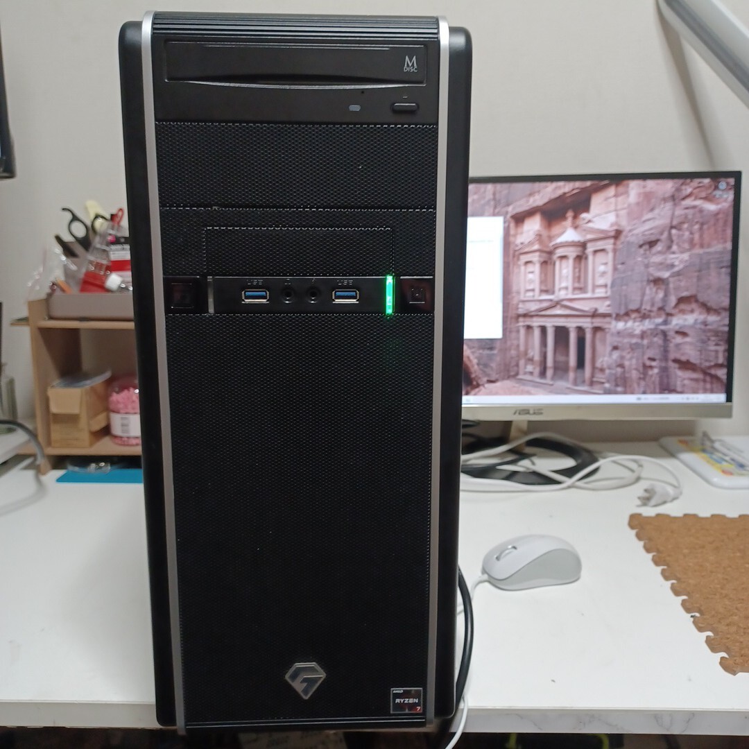 TSUKUMO BTOゲーミングPC G-GEAR Ryzen7 5800X/16GB/SSD960GB/HDD2TB/NVIDIA GEFORCE RTX3070 Windows10Home 