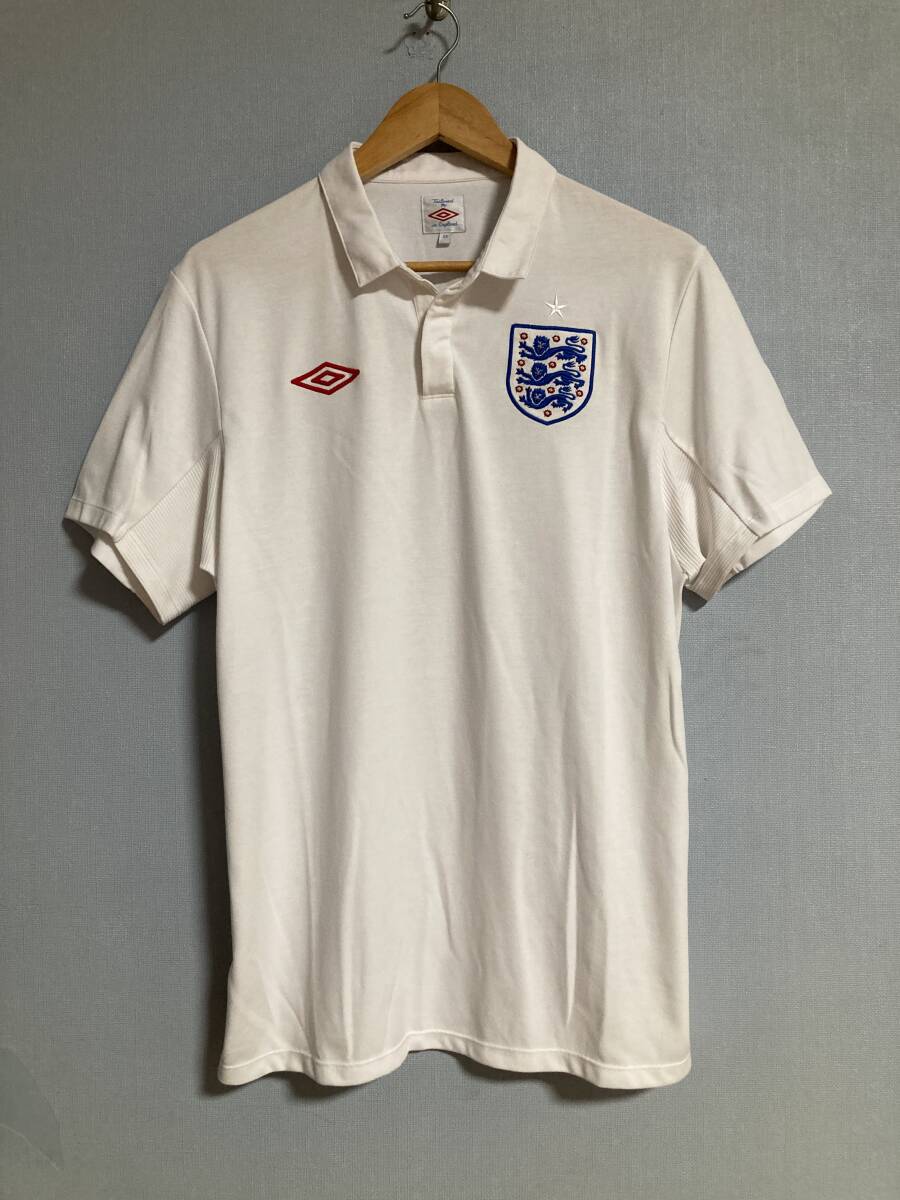★UMBLO アンブロ 2009-2010 サッカー イングランド代表 ホーム ユニフォーム 42 ホワイト オフィシャル スリーライオンズ ENGLAND 