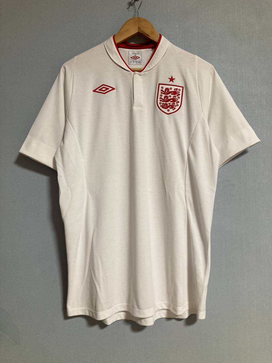★UMBRO アンブロ 2012-13 サッカー イングランド代表 ホーム ユニフォーム 42 L ホワイト オフィシャル ENGLAND スリーライオンズ