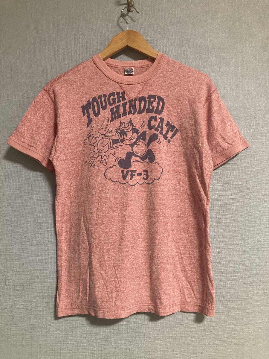 ★TOYS McCOY トイズマッコイ フィリックス Tシャツ M ヘザーピンク USNAVY ミリタリー リアルマッコイズ
