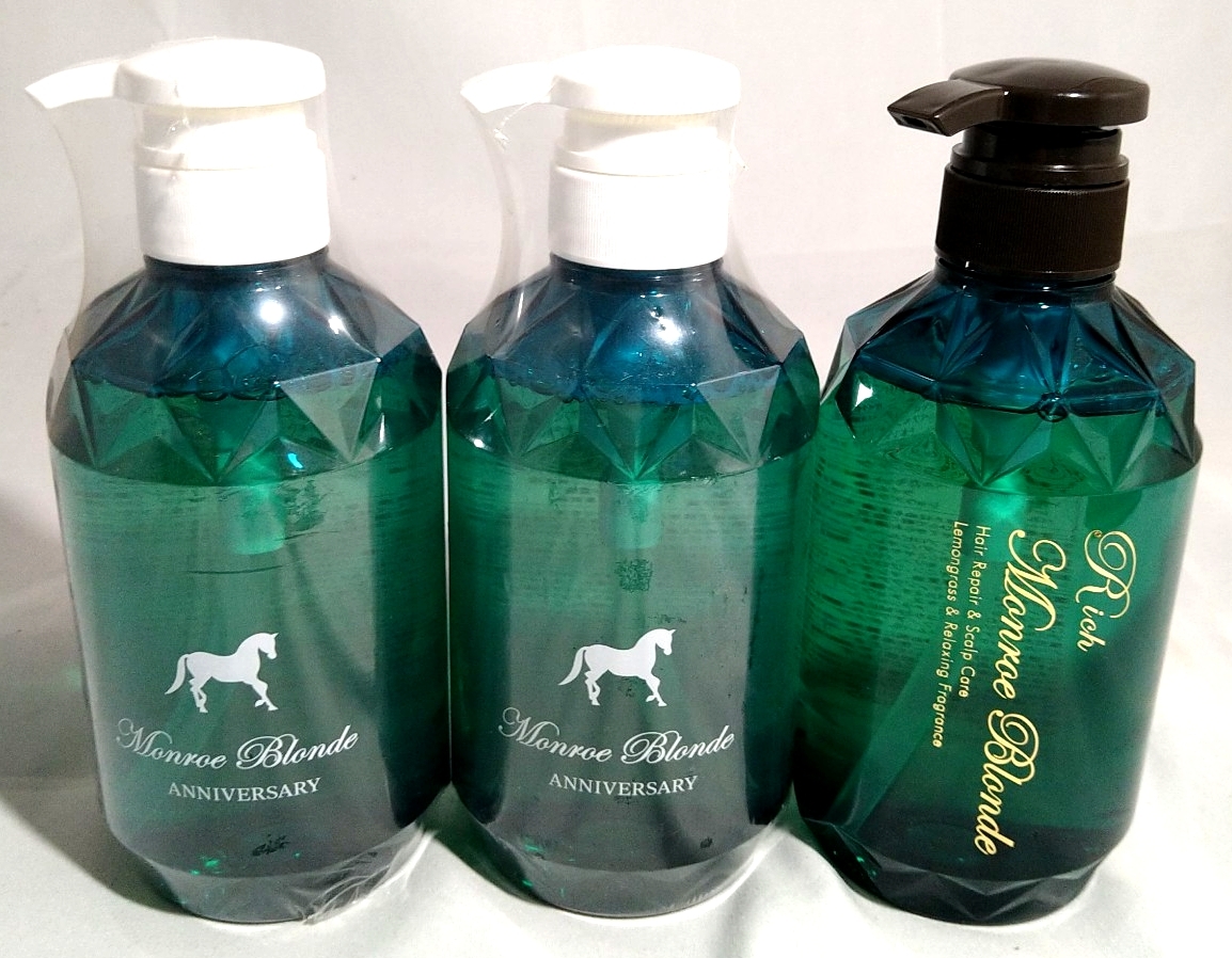 モンローブロンドR クレンズ トリートメントRR 〈ヘアリペア＆スカルプケア〉500ml 未開封 アニバーサリーボトル2本 通常版ボトル1本