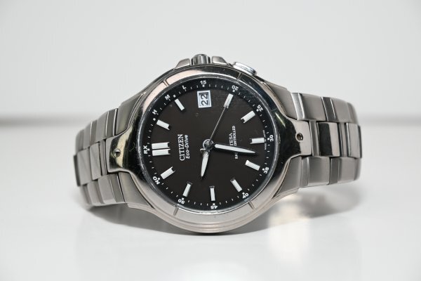 ●CITIZEN シチズン ATTESA アテッサ H110-T009956 エコドライブ 電波時計 メンズ腕時計 稼働品