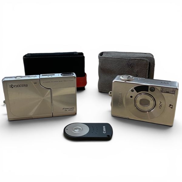[60/B6-114/260501/12187/1433/TS800] Canon IXY 320 ・ KYOCERA Finecam SL300R コンパクトカメラ 動作未確認 現状品 まとめ2点