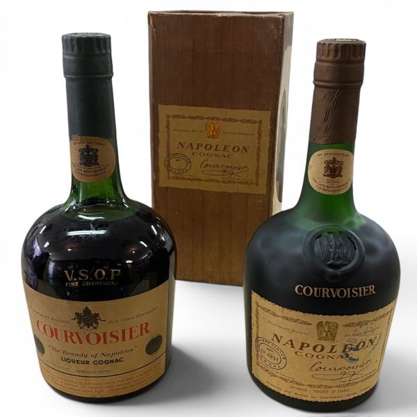 [80/B6-198/260122/10316/1433/SK800] 酒 ブランデー まとめ2本 未開栓 COURVOISIER クルボアジェ NAPOLEON ・ VSOP コニャック