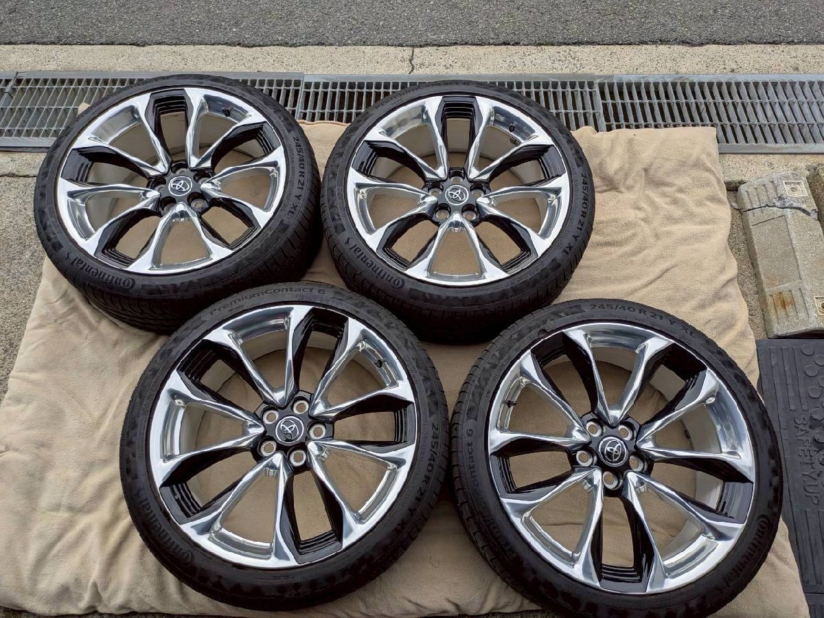 LEXUS レクサス LC500純正ホイール 8.5J+25 4本通し アルファード ヴェルファイア 純正流用 タイヤ8分山