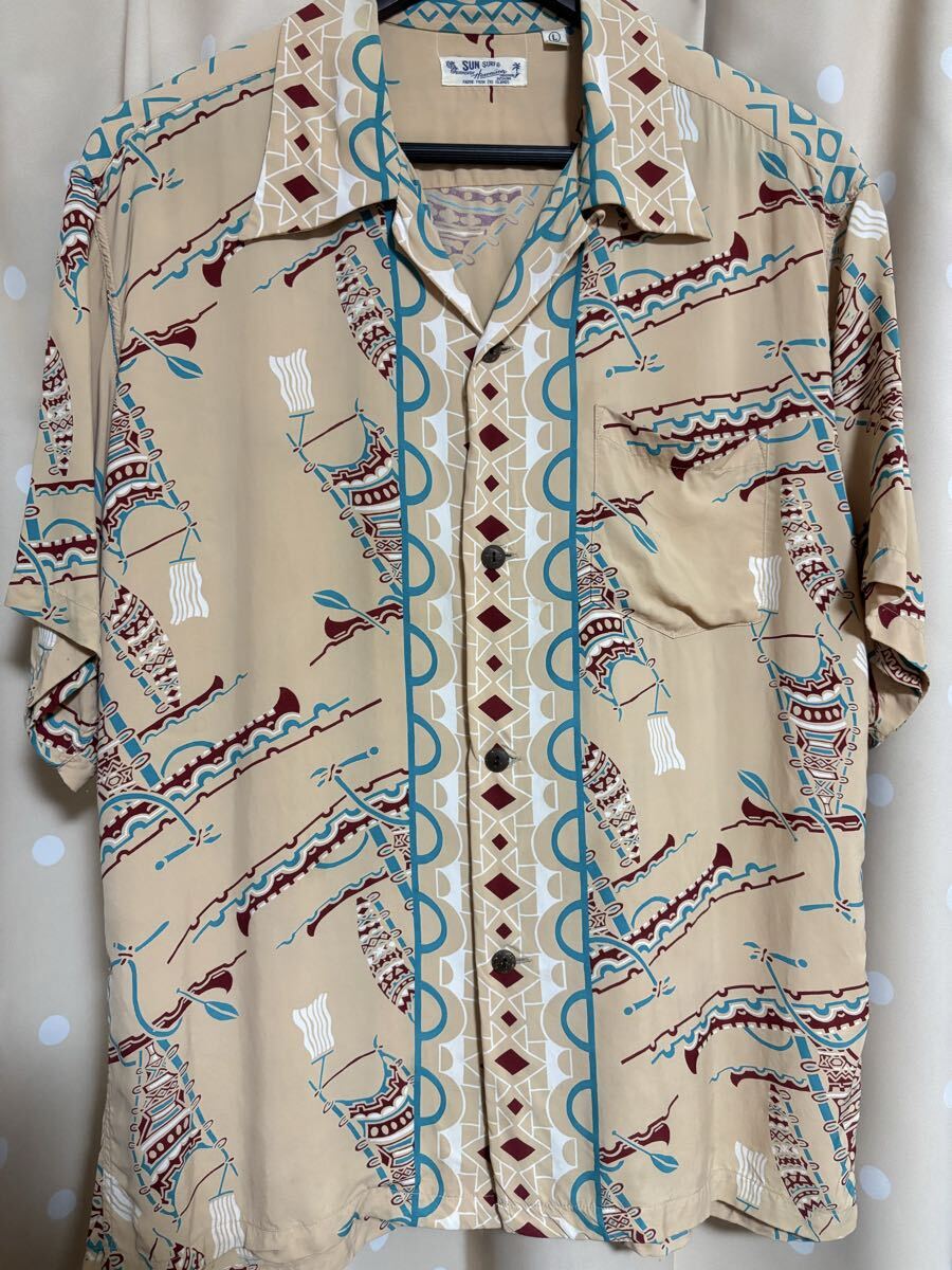 Sun surf サンサーフ アロハシャツ ハワイアンシャツ L 東洋エンタープライズ 40s 50s 