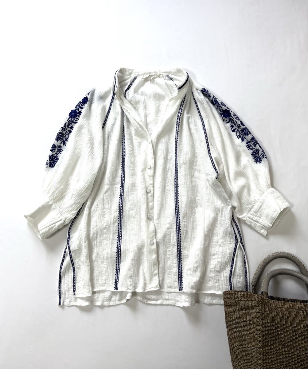 ヌキテパ NE QUITTEZ PAS エンブロイダリー刺繍 ブラウス シャツ