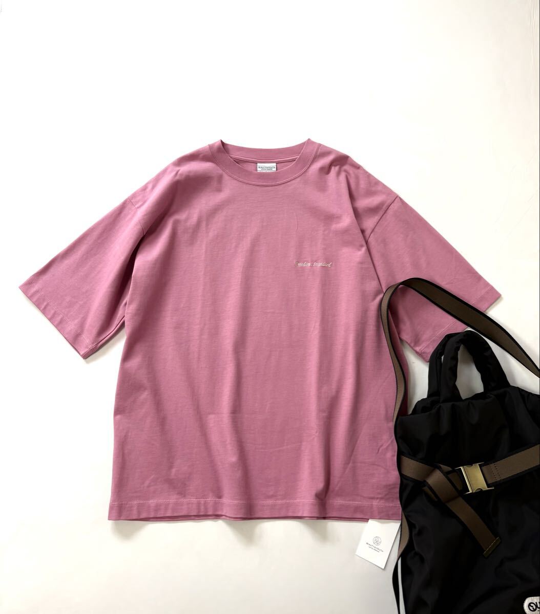 未使用 タグ付き ユナイテッドアローズ BEAUTY&YOUTH FREEDOM STANDARD エンブロ Tシャツ 