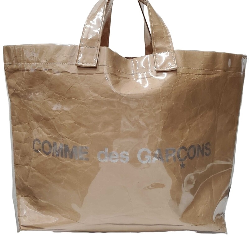 COMME des GARCONS コムデギャルソン PVCロゴトートバッグ GO-K 201 ベージュ PVC トートバッグ ユニセックス 【中古】 32606K139