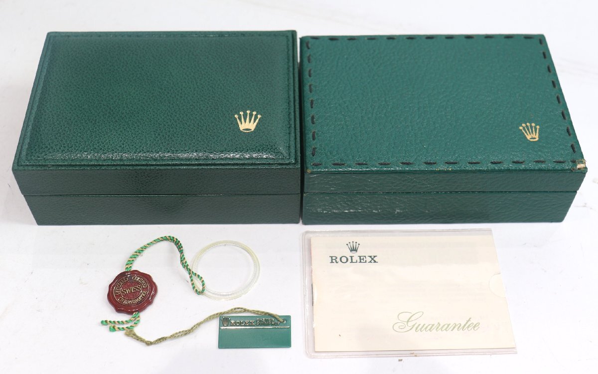 【2点】ROLEX ロレックス 純正 S.A.GENEVE 68.00.08/68.00.3 空箱 付属品 時計ケース 腕時計用 緑 グリーン 6145-AM