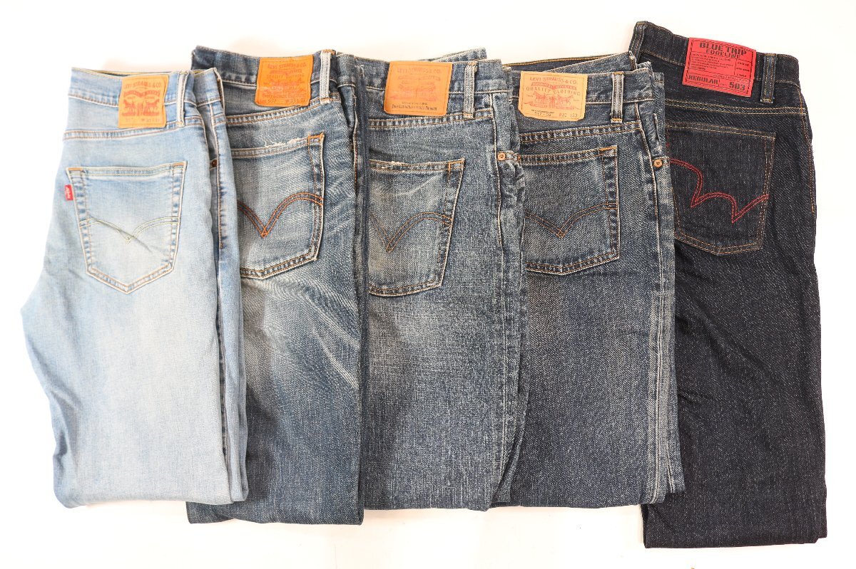 【5点】LEVIS リーバイス クラシックリーバイス EDWIN エドウィン ジーンズ パンツ デニム ズボン ボトムス 31 32 33 等含 まとめ 6082-AT