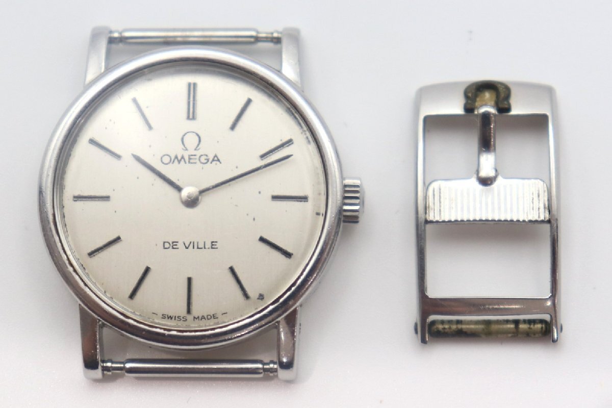 OMEGA オメガ DE VILLE デビル Ref.ST511.0532 Cal.625 フェイス/尾錠のみ ラウンド シルバー文字盤 手巻き レディース 腕時計 6140-AM