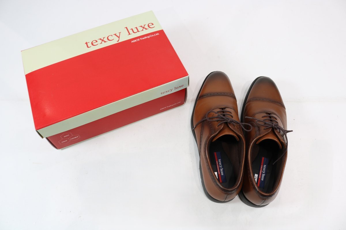 texcy luxe テクシーリュクス 靴 シューズ レザー サイズ 26 ブラウン 紳士 メンズ 6185-ES
