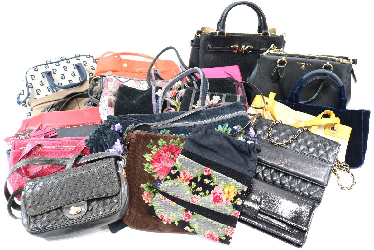 【19点】マイケルコース/BALLY バリー/フェイラー 等 ノーブランド含 ショルダー ハンドバッグ トート ポーチ 等 鞄 まとめ売り 6065-RS
