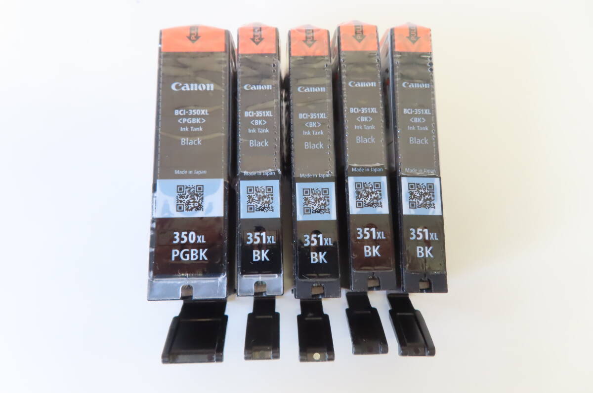 Canon キャノン インク カートリッジ BCL-350XL BCL-351XL 全5点 ブラック 未使用品 管理LP