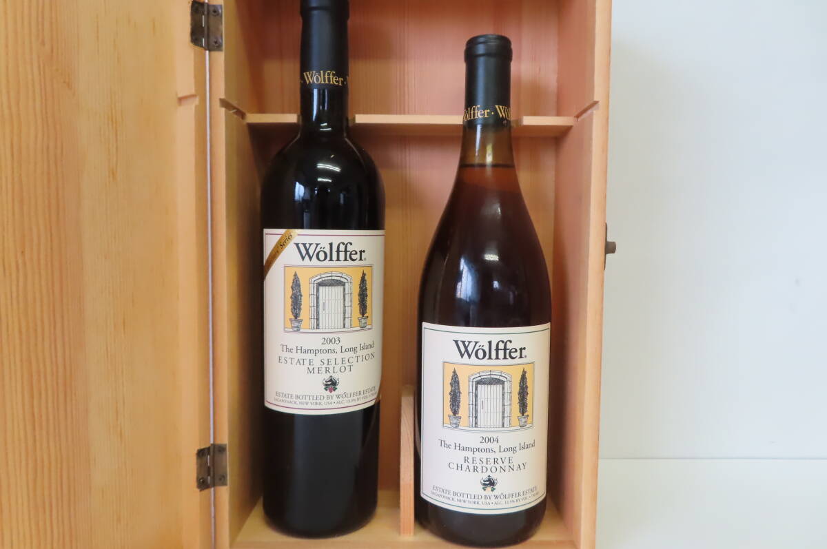 Wolffer ウォルファー ワイン メルロー 2003 シャルドネ 2004 木箱入 未開栓品 管理ZI-100