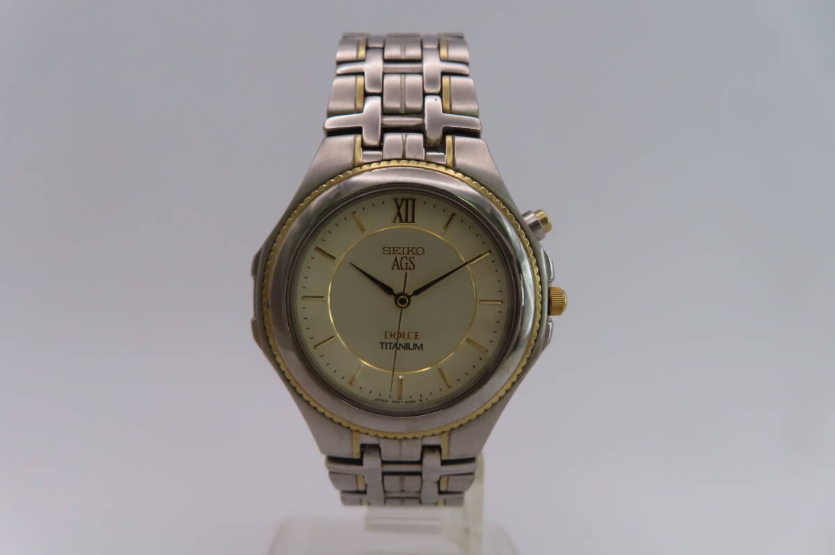 SEIKO AGS セイコー ドルチェ チタン 4M21-0010 時計 腕時計 動作品 管理ZI-LP-4