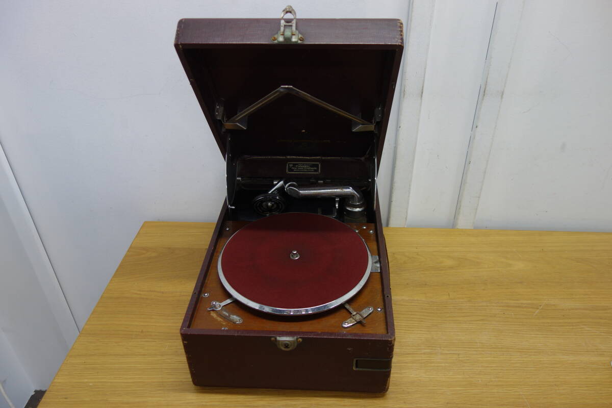 Columbia Viva-tonal Grafonola G-241A 蓄音機 動作未確認 コロムビア テーブル回ります 中古 ジャンク品 管理ZI-120