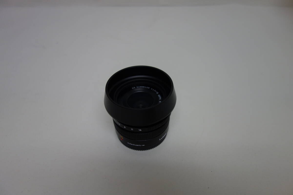 一眼 レンズ Panasonic H-X015 LEICA DG SUMMILUX 1:1.7/15 ASPH 動作未確認 中古 ジャンク品 11 管理ZI-60