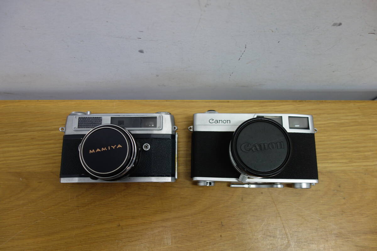 レンジファインダーカメラ 2点 まとめ売り Canon Canonet SE 45mm 1:1.9 マミヤ MAMIYA SEKOR F.C. 1:1.9 48mm 中古 ジャンク品 管理60