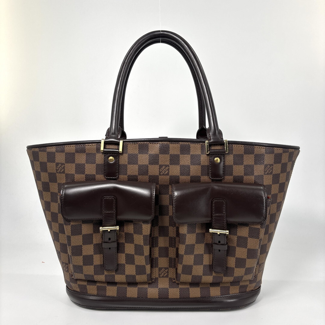 超極美品 Louis Vuitton ルイヴィトン ダミエ マノスクGM レディース ハンドバッグ　N51120 レディース トートバッグ ブラウン